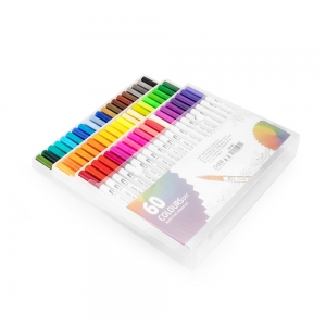 08332-60 - Kit Canetinhas Ponta Dupla Com 60 Cores