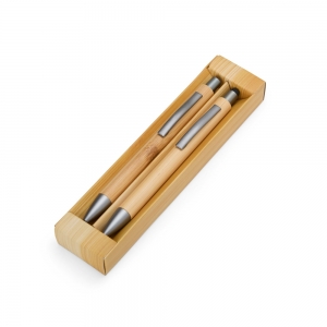 8251 - Kit Ecológico Caneta e Lapiseira Bambu